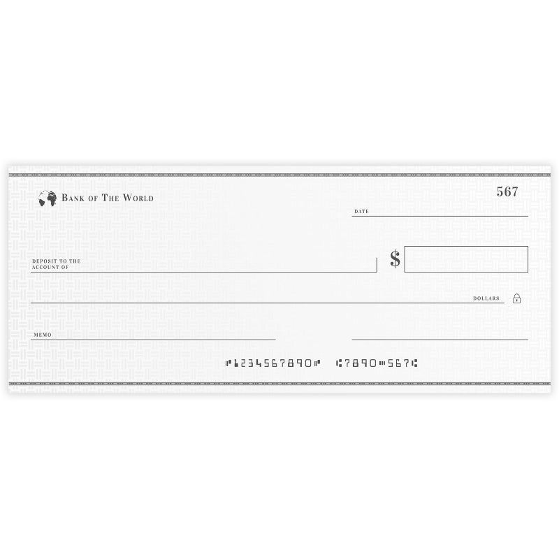Paper Junkie Sustainable Greetings Reusable Giant Paper Check - 30 x 16 in Multicolor Dry Erase Board - Oversized Novelty Gag Gift & Giant Check for Fundraisers & Awards - Image 1